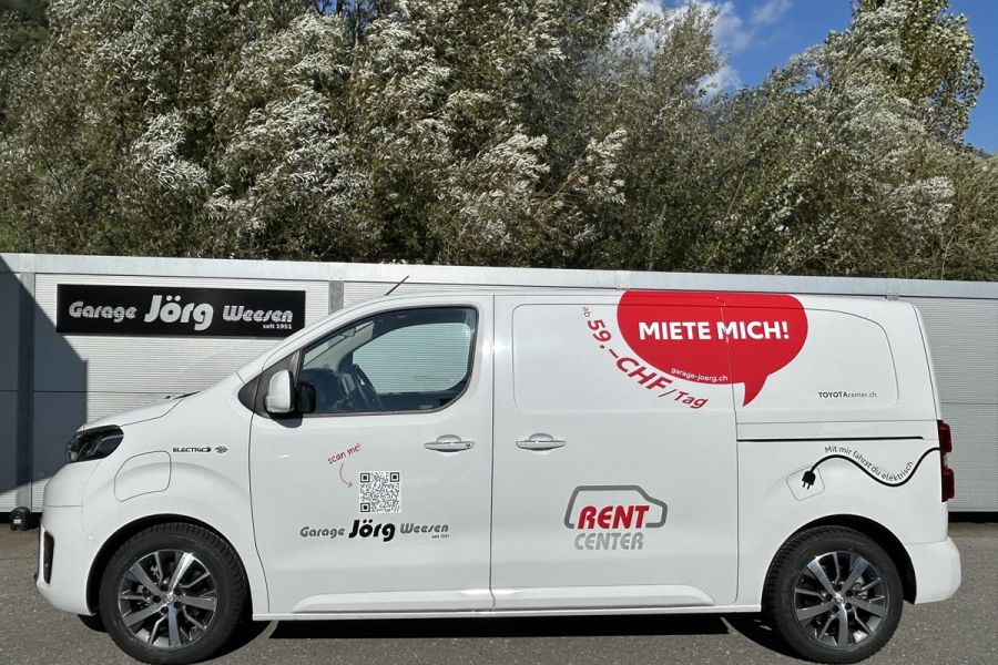 Toyota Proace Van Electric – Mietfahrzeug im Jörg Rent-Center Weesen