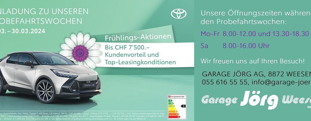 Grosse Probefahrtswochen 2024