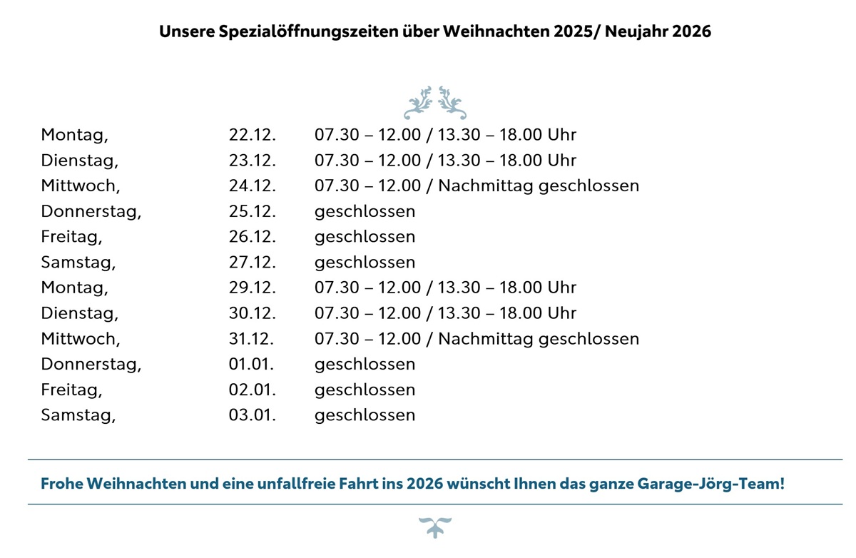 Öffnungszeiten Weihnachten2025